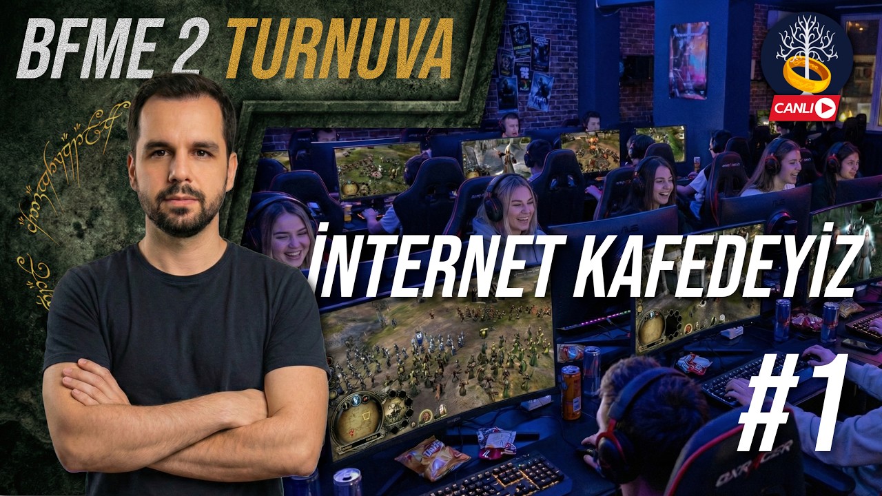 Ödüllü BFME 2 Turnuvası: İnternet Kafedeyiz! (1v1 Canlı Yayın) | The Battle for Middle-earth II