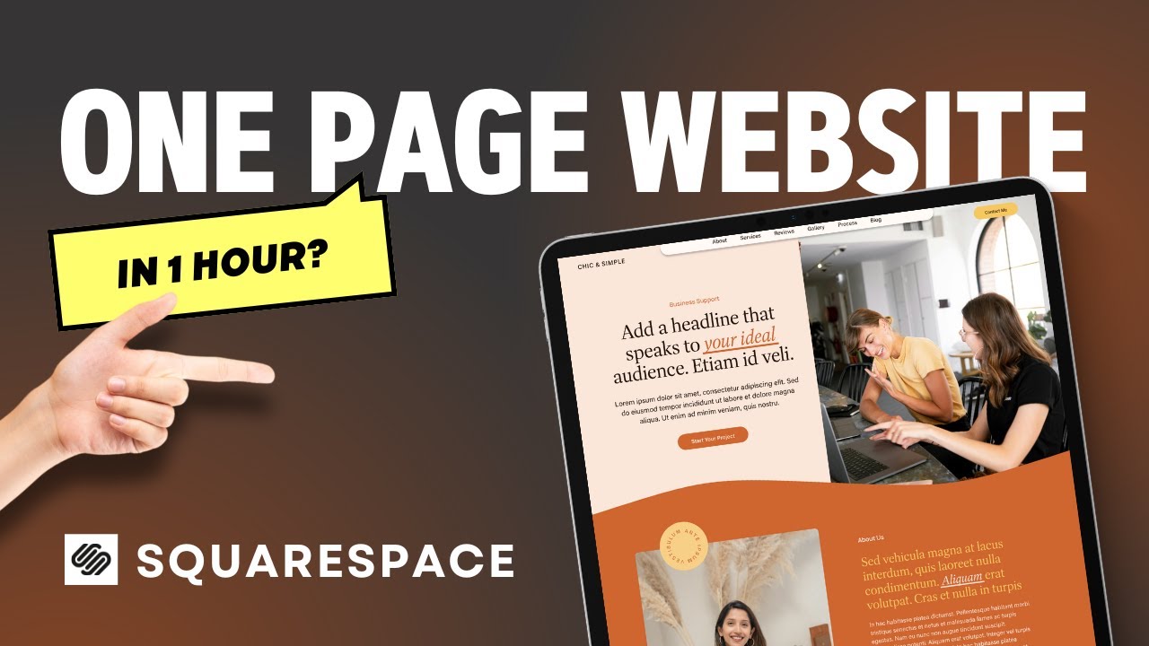 Design a One-Page Website in Squarespace (Step-by-Step for Beginners)