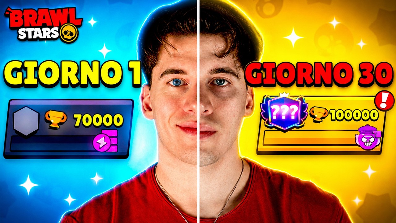 SFIDA IMPOSSIBILE: 1000 COPPE al GIORNO per 30 GIORNI! (70K-100K) Brawl Stars ITA