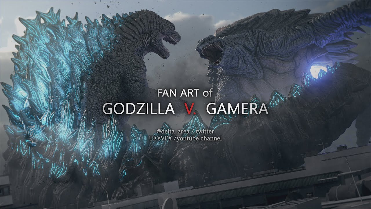 FAN ART of GODZILLA V. GAMERA   /  ファンアートゴジラV.ガメラ
