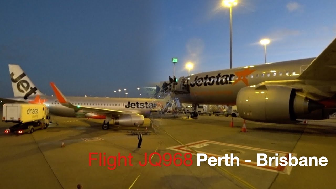 Flight JQ968 Perth - Brisbane. Ночной перелёт рейс JQ968 Перт - Брисбен