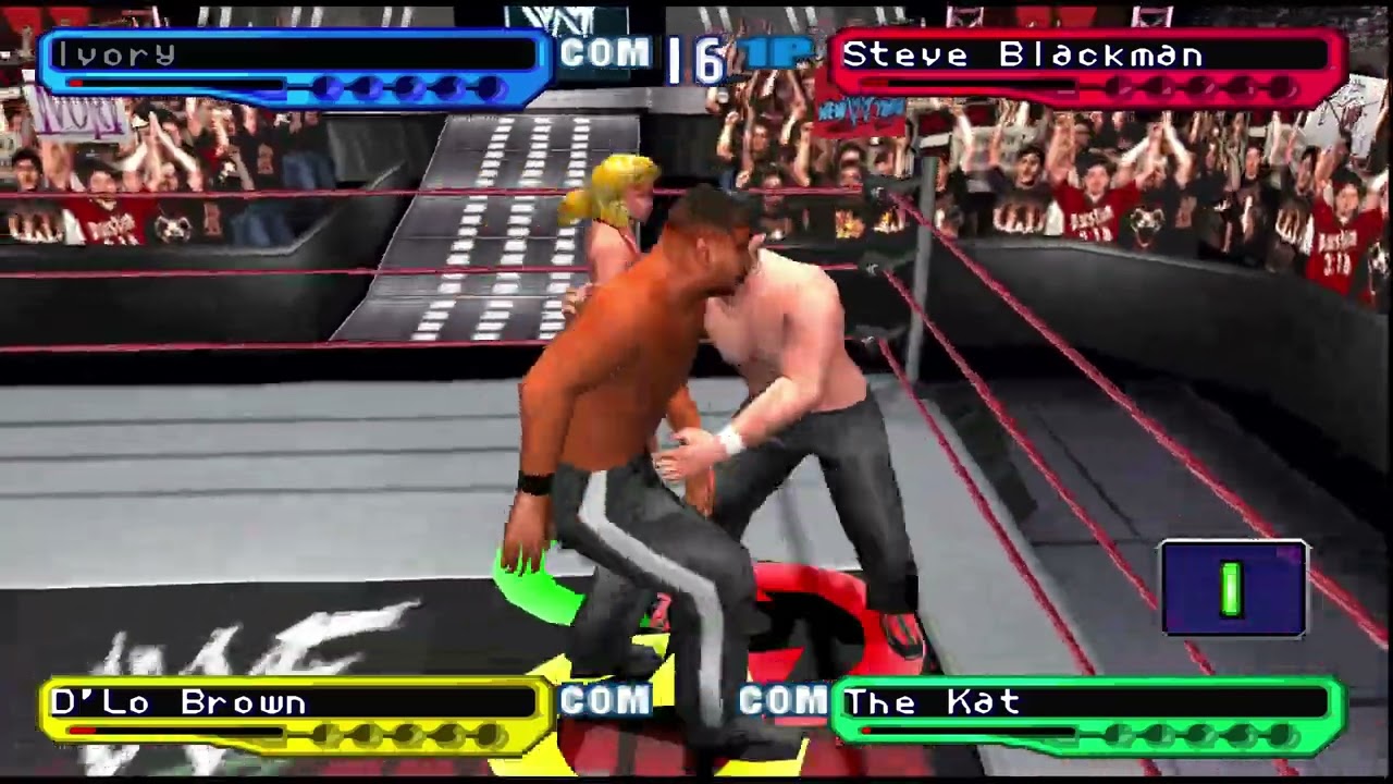 WWF Smackdown! 2 Know Your Role [PSX Retro Gameplay] Royal Rumble Match (1440p)