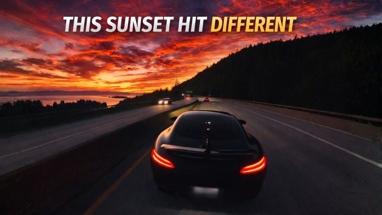 Sunset Drive in the AMG GTS