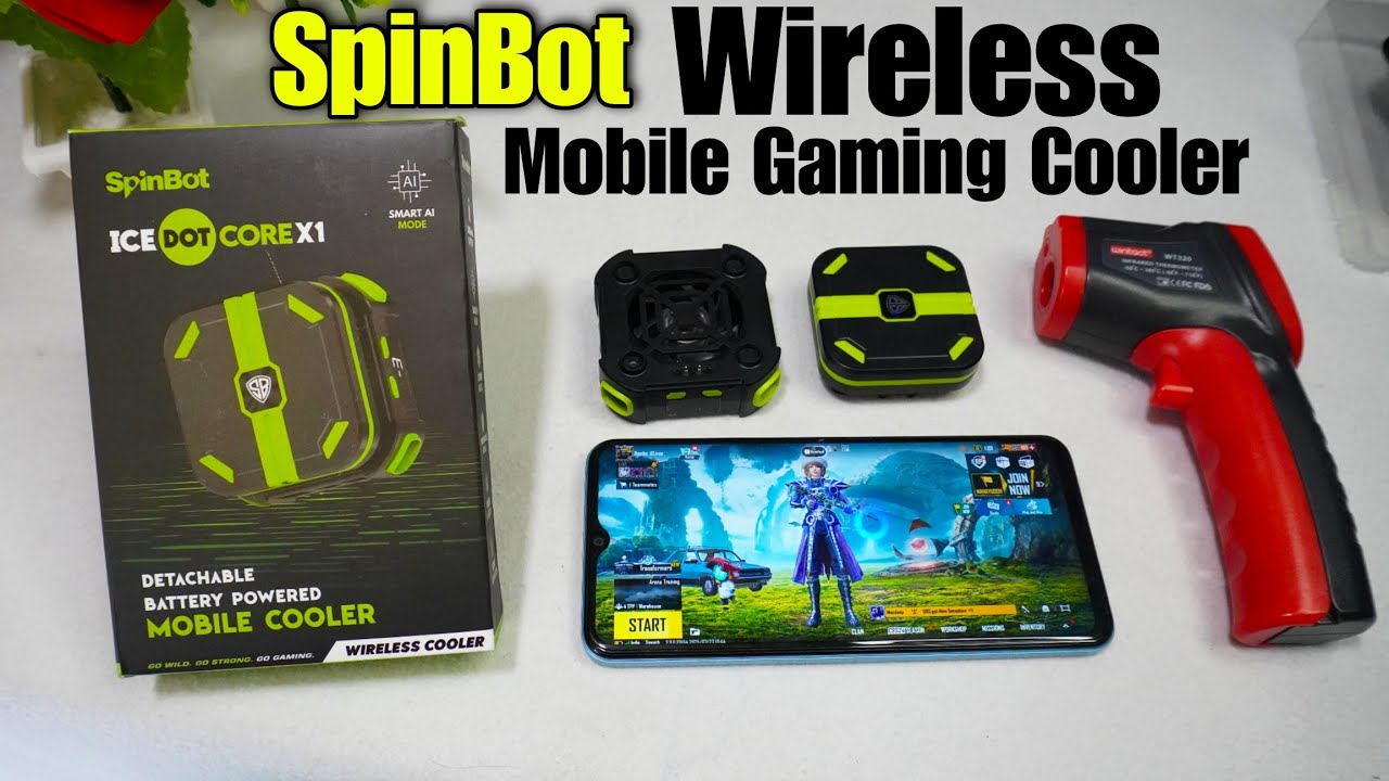 SpinBot IceDot Core X1 Wireless Gaming Cooling Fan || Wireless Mobile Gaming Cooler Fan