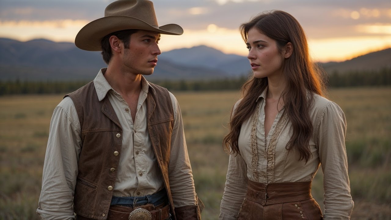Lonely Cowboy Meets Mysterious Woman at Sunset, She Whispers 