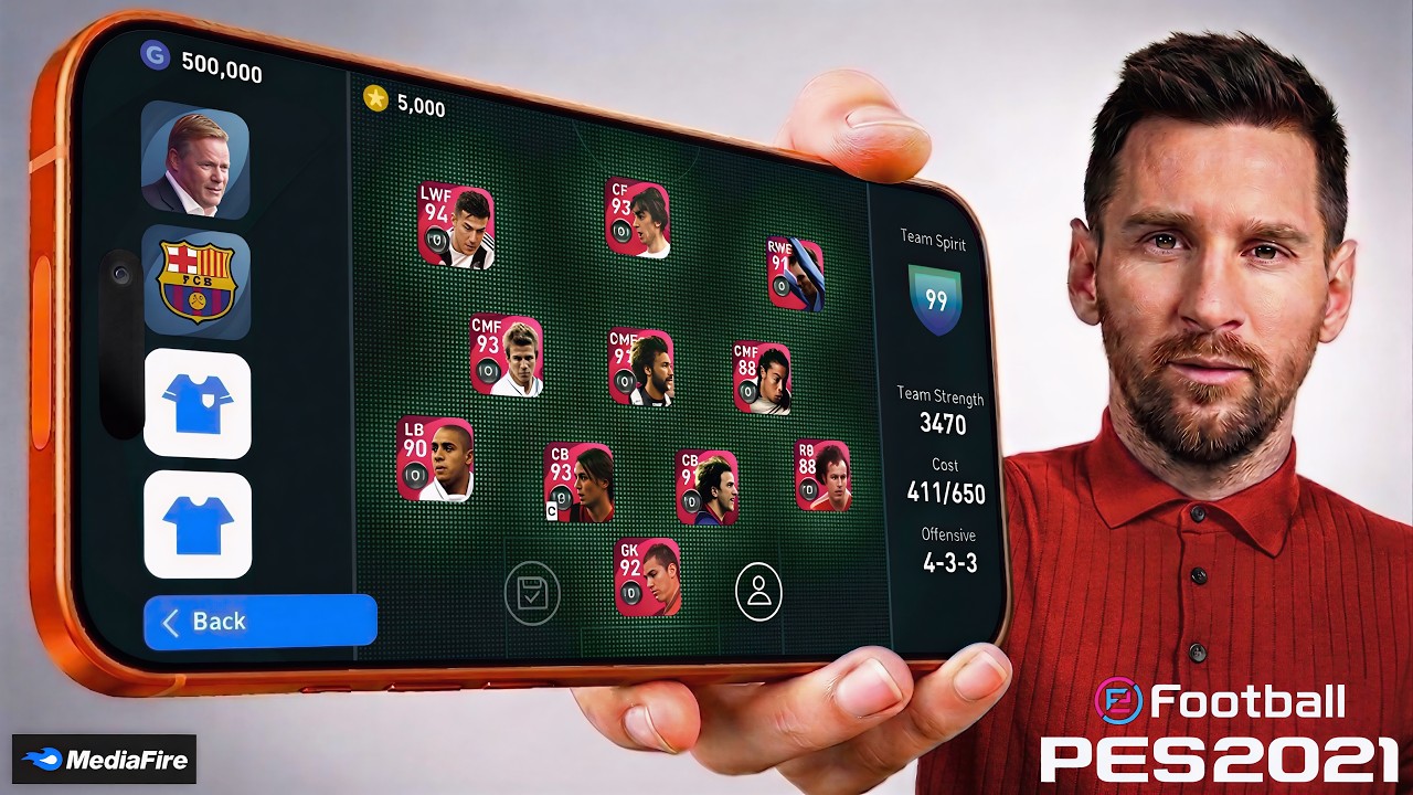 🔥 PES 2021 Mobile OFFLINE снова в 2026 году! Новое обновление, лучшая графика и полный геймплей 🤯