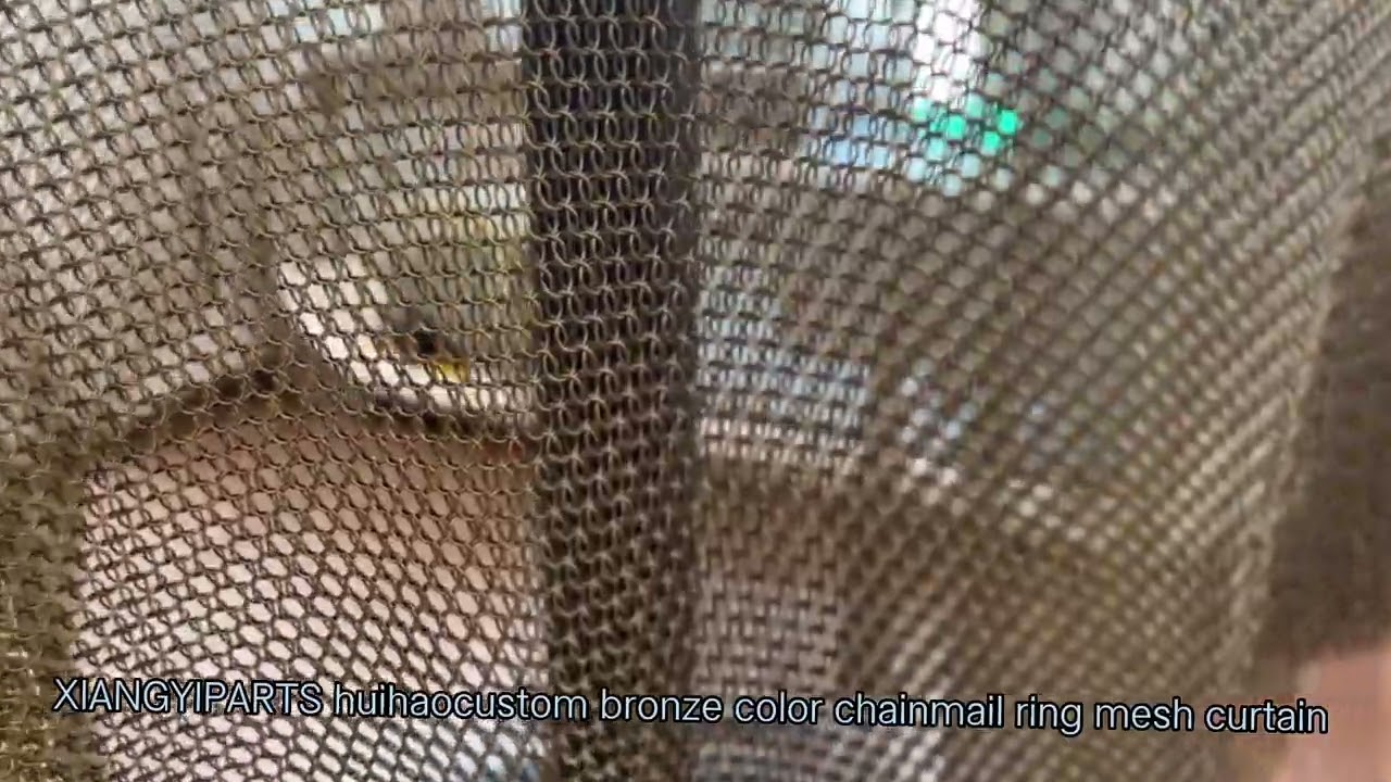 bronze color chainmail ring mesh curtain