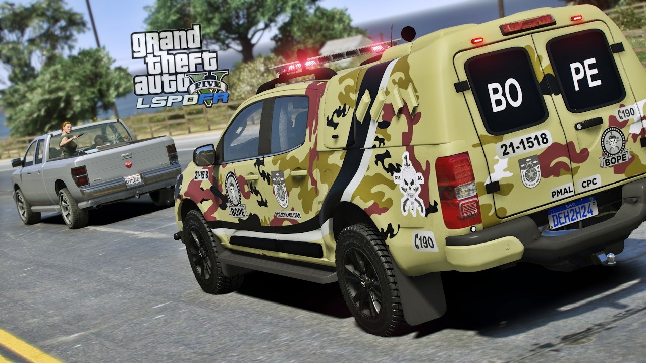 GTA V PMAL - BOPE EM PERSEGUIÇÃO A CRIMINOSOS APÓS TENTATIVA DE RESGATE DE PRESOS | GM S10 2021