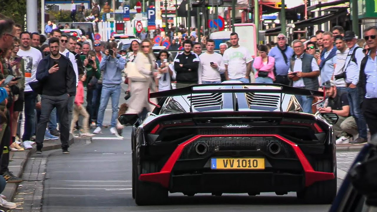 BEST OF Zoute Grand Prix Knokke 2023 !  SUPERCAR CHAOS (4k) Lamborghini , Porsche, Ferrari ..
