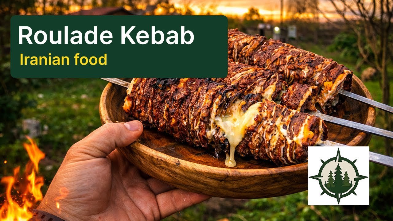Roulade Kebab 🔥 کباب رولتی در دل طبیعت گیلان
