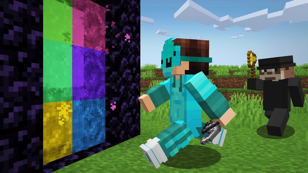 PRZEŻYŁEM 100 DNI w Minecraft, UCIEKAJĄC przed ŁOWCĄ w WYMIARACH!