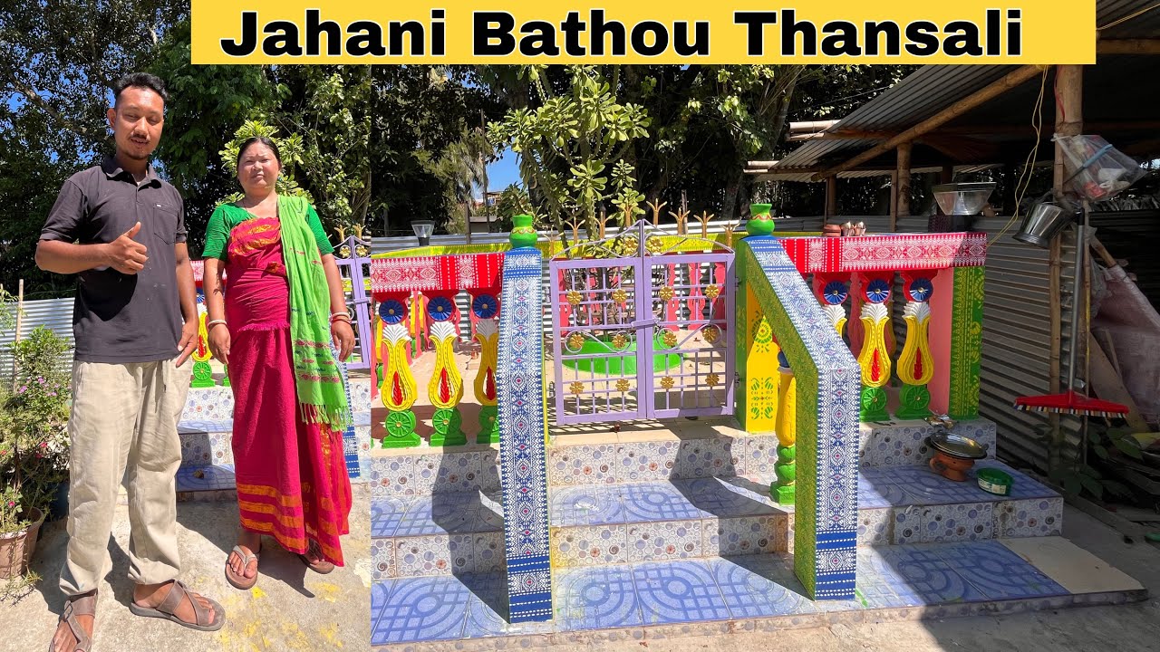 Jahani Bathou thansali | Bathou wall painting | Aronai -artist Dhaneswar Boro