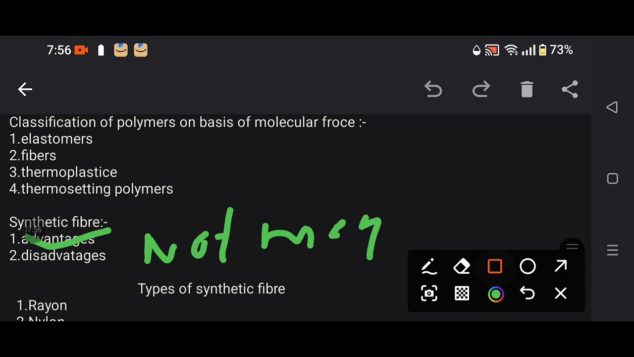 Synthetic fibre and plastics 
