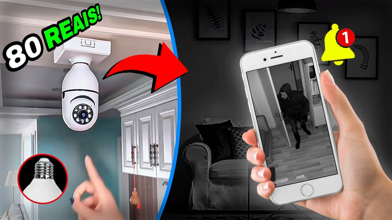 Câmera IP 360 Lâmpada com Wifi é Boa? Configuração Completa (JORTAN)