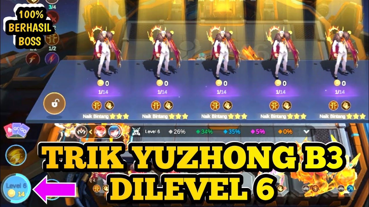TRIK YU ZHONG B3 DILEVEL 6 PAKE COMMANDER VALE UPDATE TERBARU||100% BERHASIL BOSS||MAGIC CHESS GOGO 