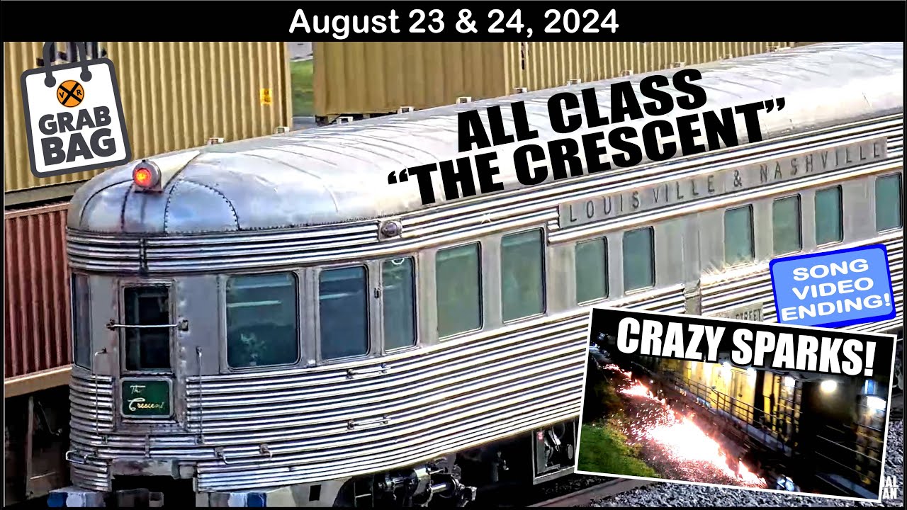 ALL CLASS, “THE CRESCENT”, CRAZY SPARKS ON THE LORAM GRINDER, STEAM ENGINE IN B&W, MUSIC VIDEO!