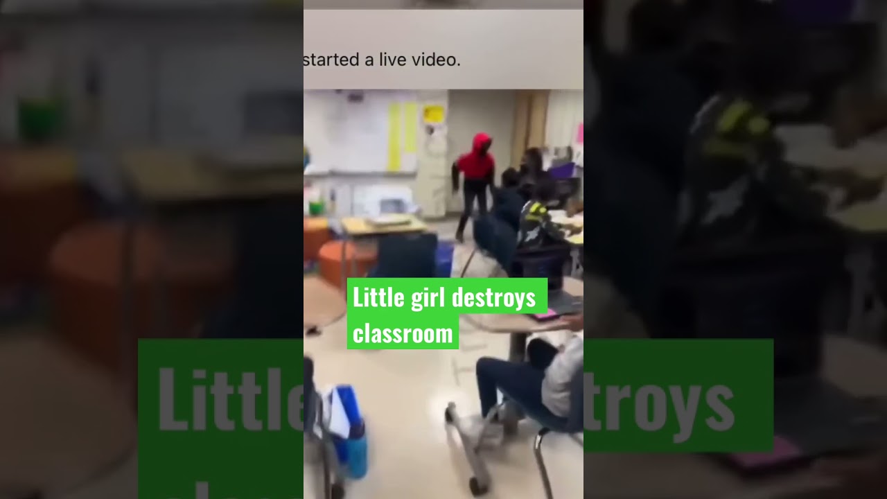 LIttle Girl Destroys Classroom #viral #subscribe #trending #explorepage Subscibe for more!