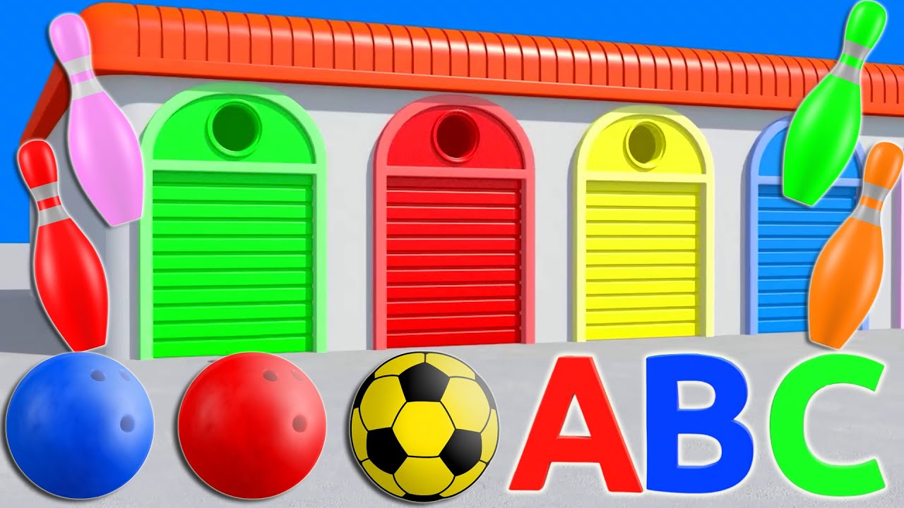 Learn Alphabet with ABC Song - Bowling & Soccer Ball Colors For Kids Fun by Binkie TV