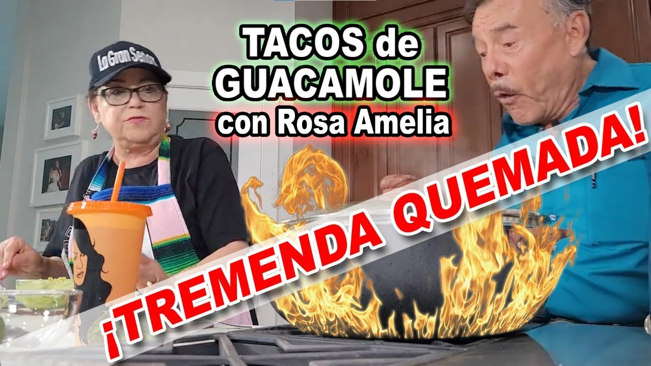 &iexcl;TREMENDA QUEMADA! TACOS de  GUACAMOLE con Rosa Amelia | Pedro Rivera