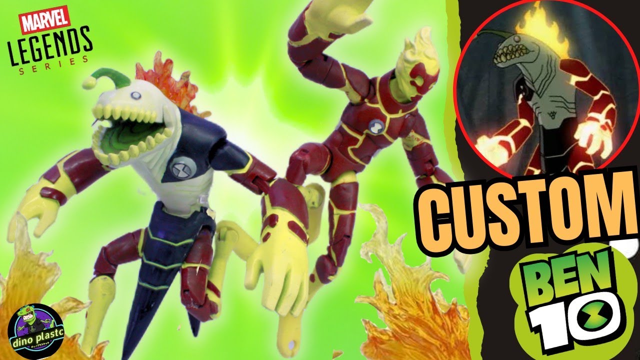 Custom fucion acuático fuego Ben 10!!!!!! Marvel Legends