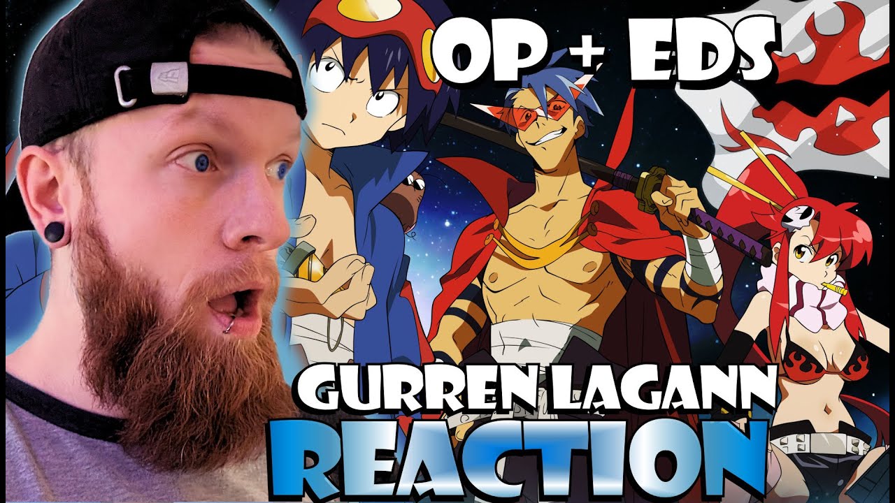 First Time Reaction Gurren Lagann Openings & Endings!