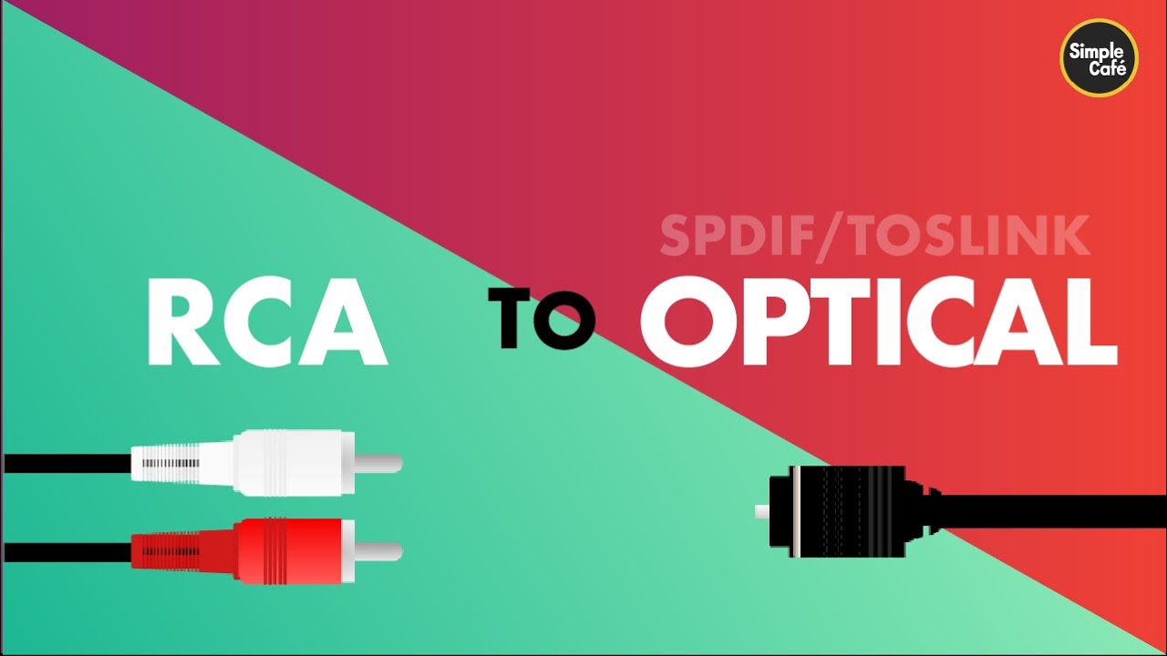 RCA auf optisch (SPDIF - TosLink - Digitaler Audioausgang)