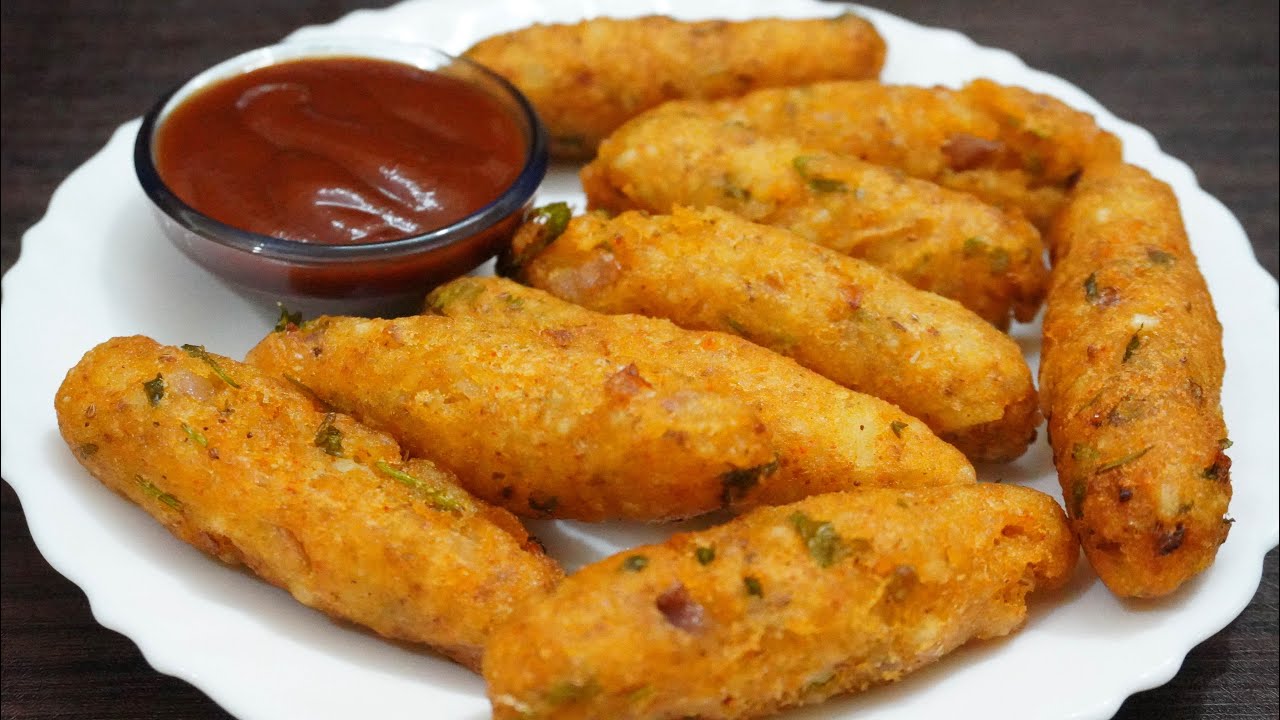 Cripsy Poha Fingers | Aloo Poha Fingers | Potato Snacks Recipe | Veg Feast
