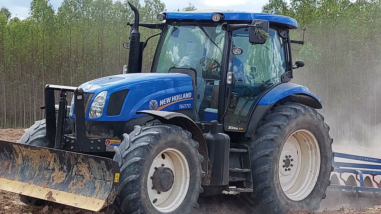 จัดว่าใหญ่ รถไถ VIP NEWHOLLAND T6070 แรง นิ่มจัด 145แรงม้า ผาน 10 tractor EP.8907
