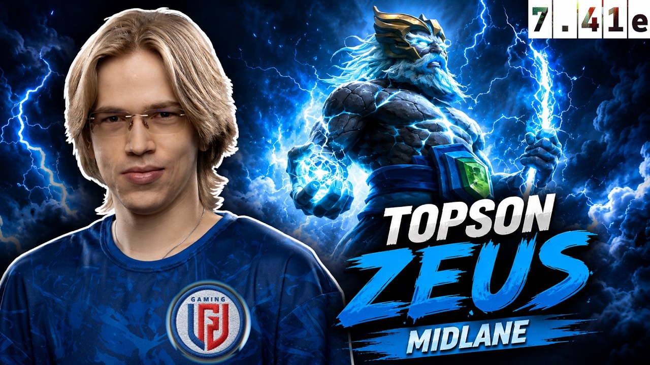 🤯TOPSON   [ZEUS] MID 7.41E - DOTA 2 HIGHEST MMR MATCH #dota2   #dota2gameplay #topson