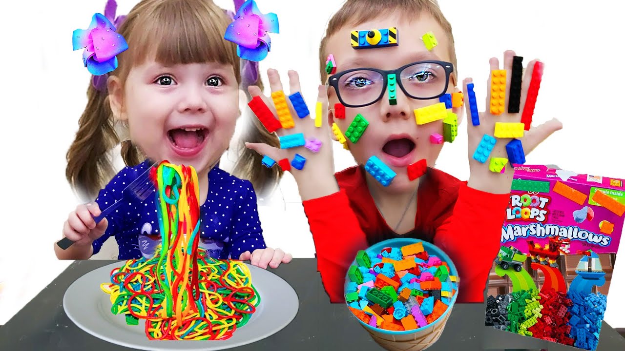Sonya and Pasha are preparing colored noodles