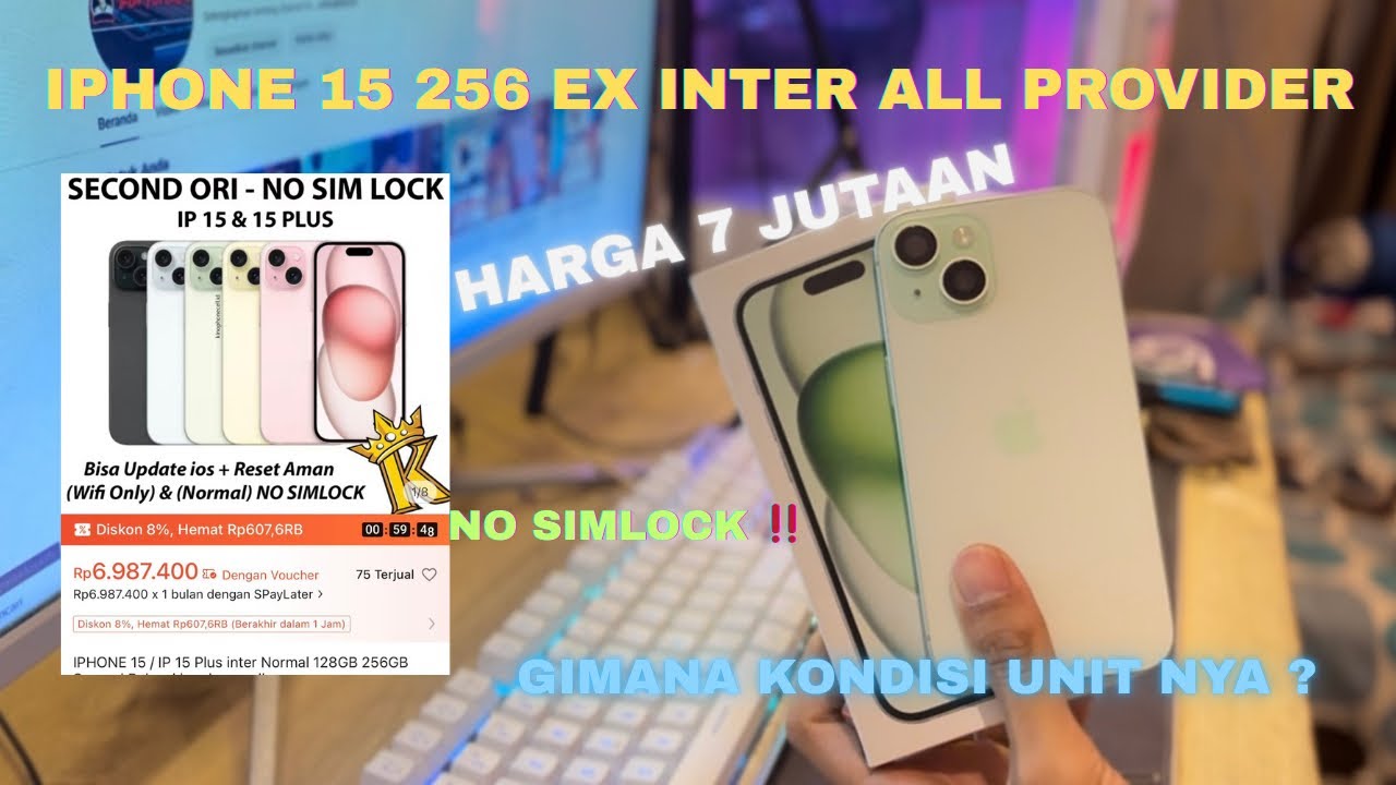 BELI IPHONE 15 256 DI KINOPHONECELL HARGA 7JT AN ‼️| SIMLOCK BUKAN YAH⁉️