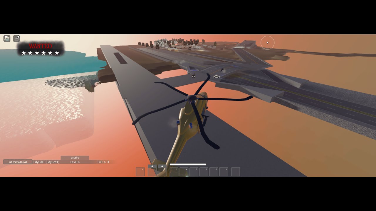 Destroying the police with a helicopter in Roblox Ai Test!