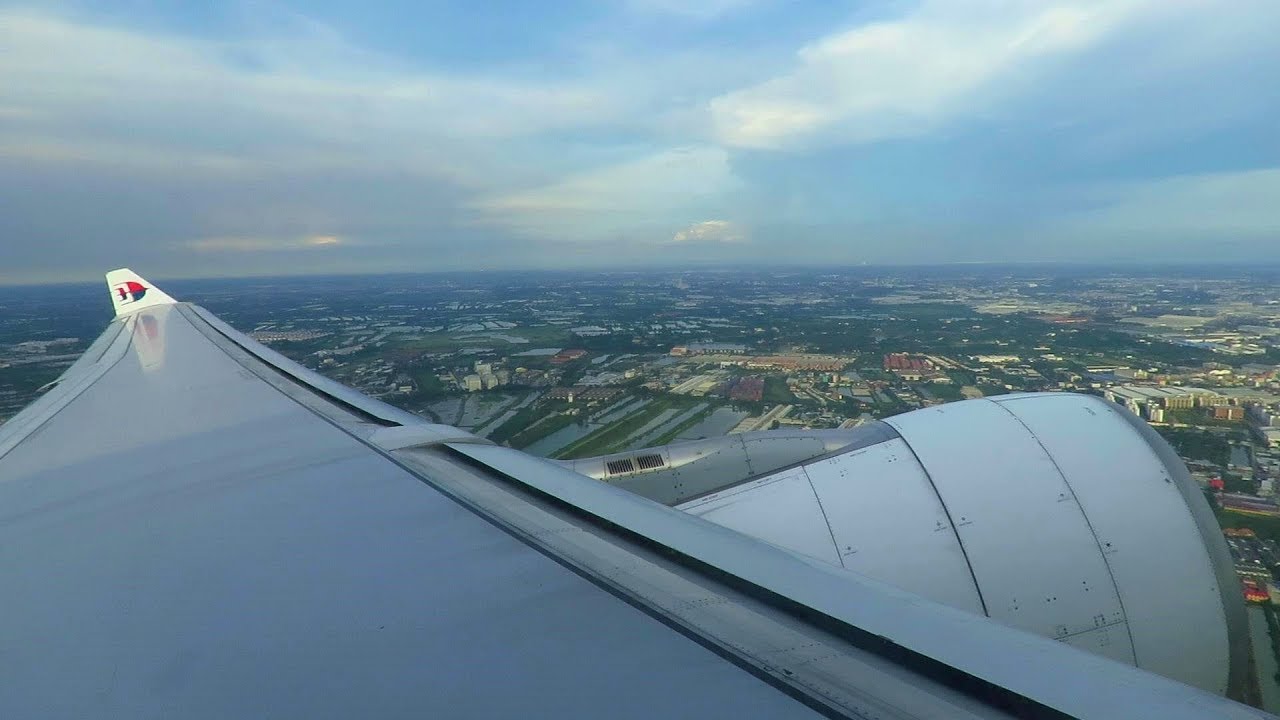 Malaysia Airlines Airbus A330-300 WING VIEW Takeoff from Bangkok Suvarnabhumi Airport!
