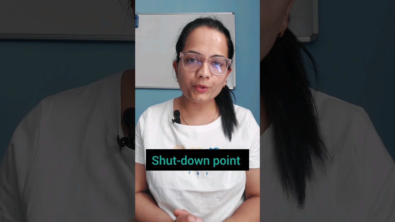 Shutdown point in economics | shut down point in hindi | shut down point in microeconomics #shorts