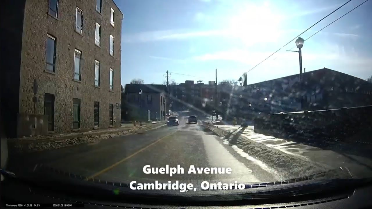 Guelph, Ontario Drive to Cambridge via Wellington Road 124 and Hespeler Road (Jan. 8/26)