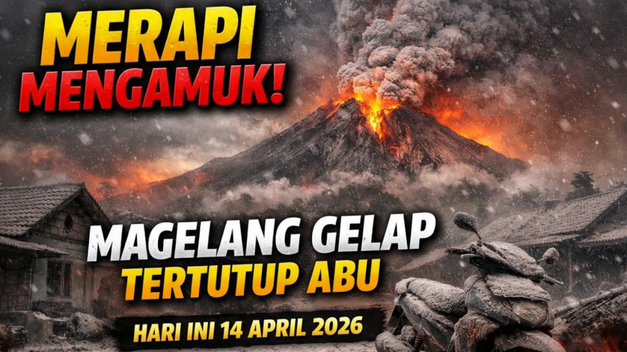 MERAPI KEMBALI MENGAMUK! Awan Panas 2 KM Picu Hujan Abu di Magelang Malam Ini