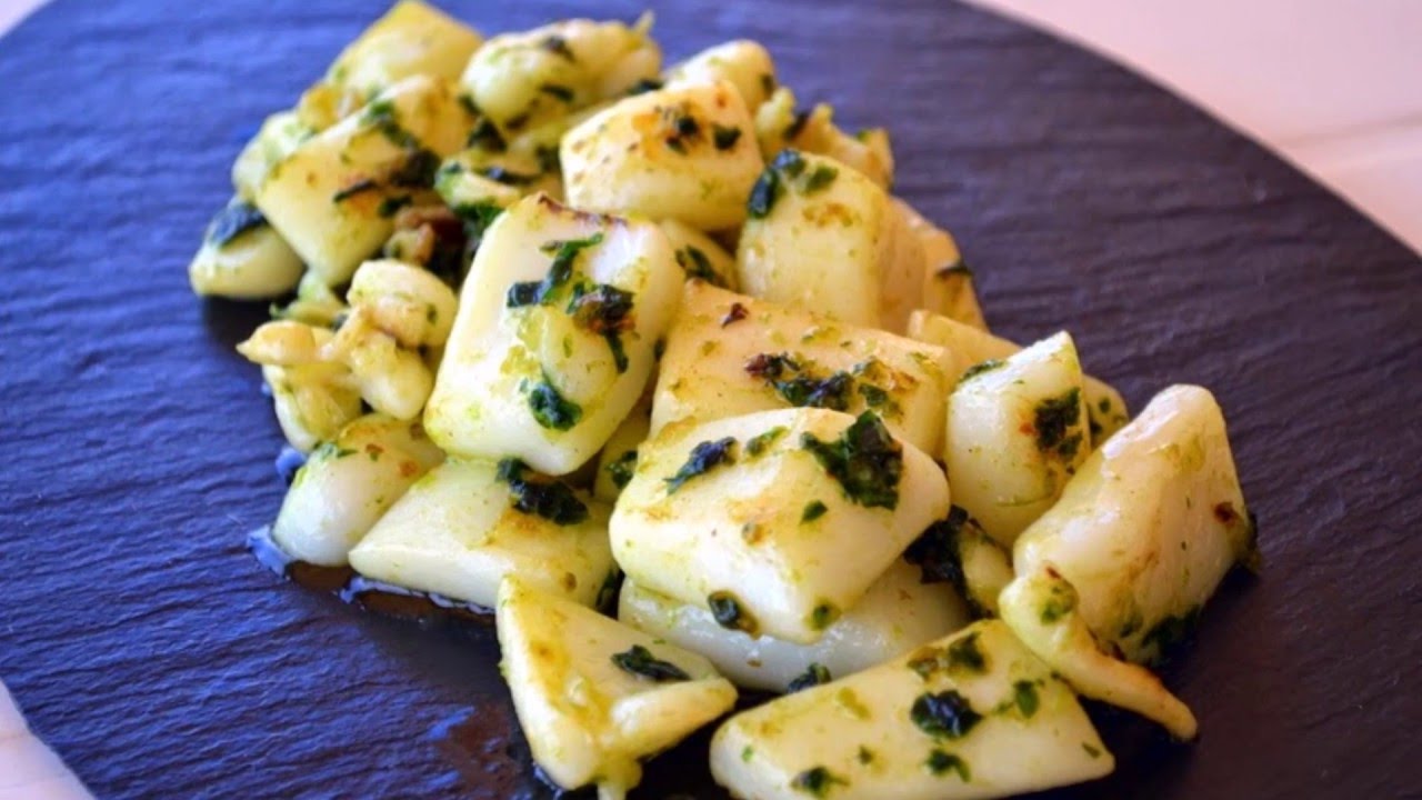 Sepia a la plancha con ajo y perejil en sólo 4 minutos