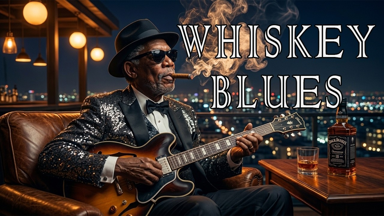 Whiskey & Lonely Blues Nights 🥃 Soulful Blues Rock Guitar | Midnight Bar Mood