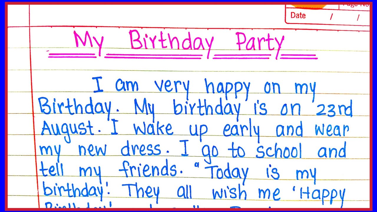 My Birthday Party Essay in English | Essay on My Birthday Party | Paragraph on My Birthday Party