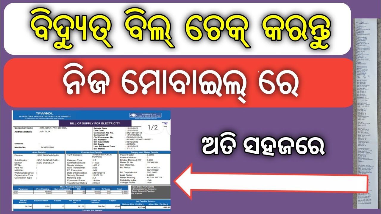 How to Check Electric Bill in Mobile // ବିଦ୍ୟୁତ୍ ବିଲ୍ କିପରି ଚେକ୍ କରିବା
