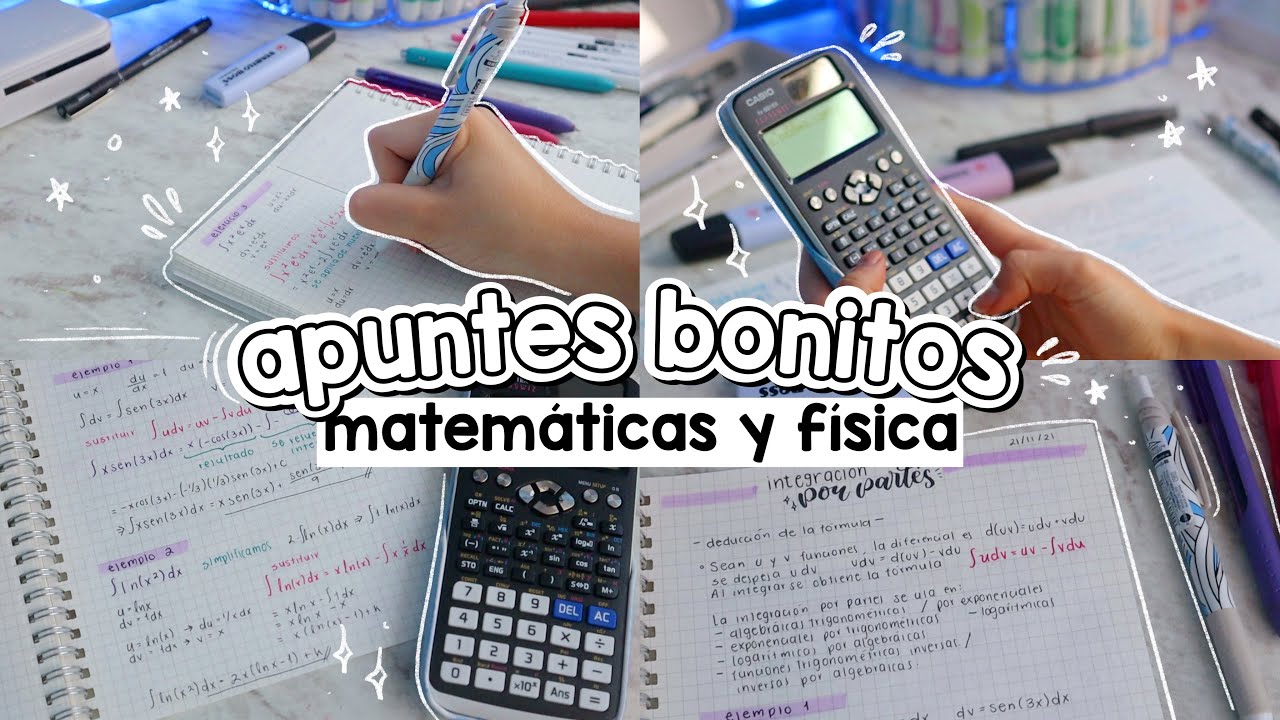 CÓMO HACER APUNTES BONITOS DE MATEMÁTICAS / FÍSICA / ESTADÍSTICA Y MÁS - DanielaGmr ✨