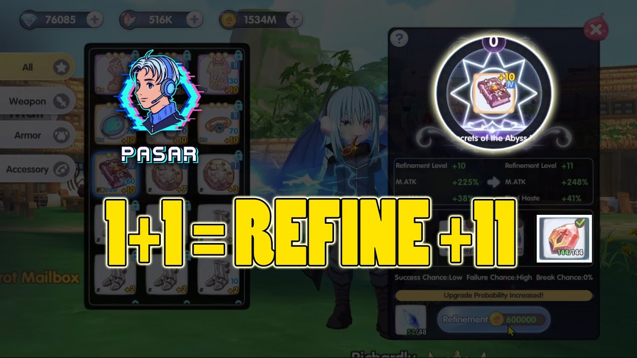 LANGSUNG NAIK ??? REFINE +11 WEAPON PAKAI BATU ORANGE [Ragnarok X Together]