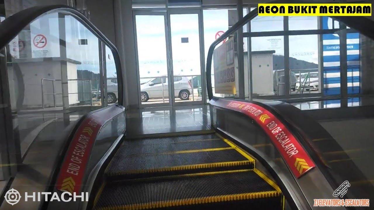 6 HITACHI Escalators in AEON Bukit Mertajam Mall, Penang, Malaysia. (Concourse Area)