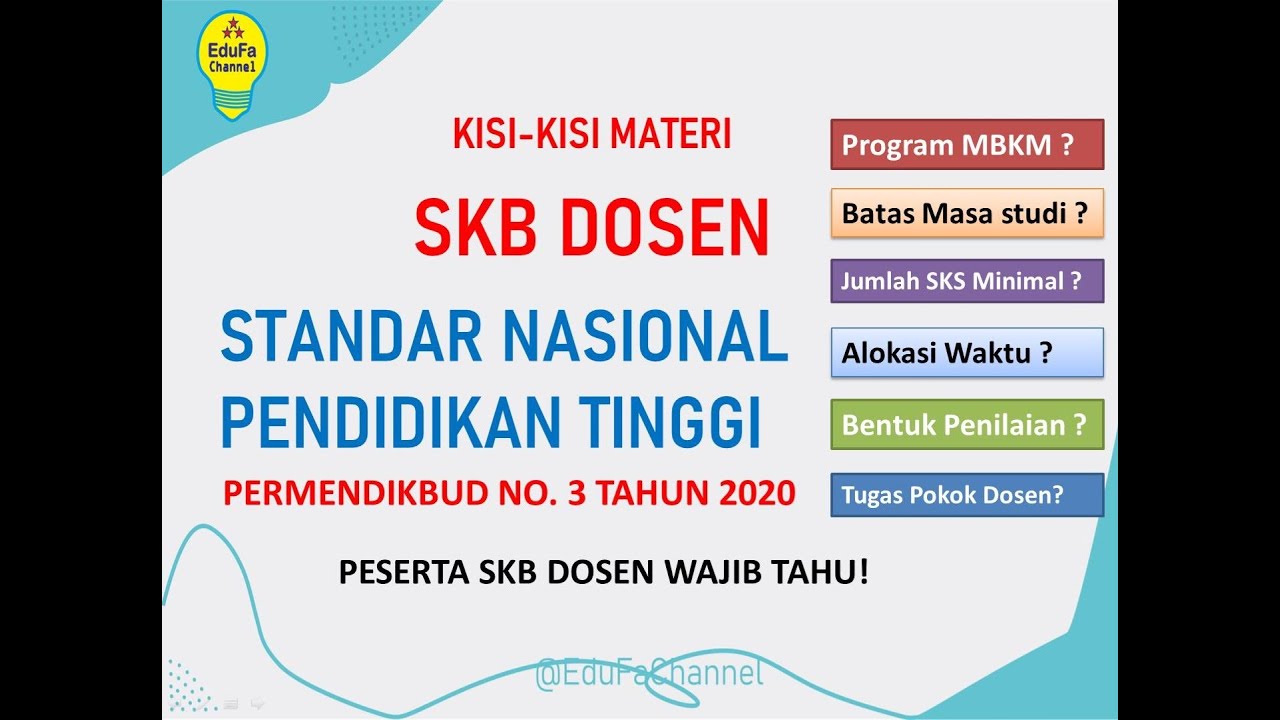 Kisi-Kisi Materi SKB Dosen | Standar Nasional Pendidikan Tinggi yang Wajib Dihafal