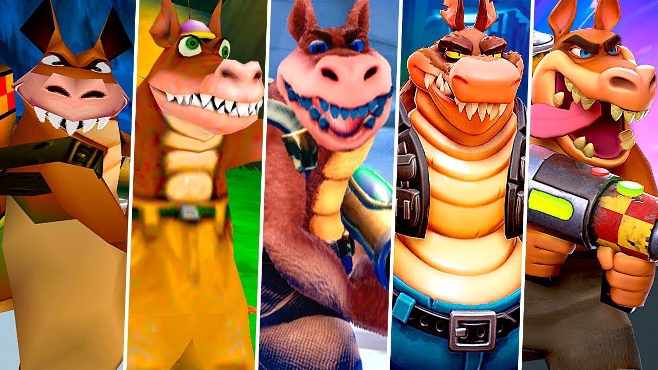 Evolution of Dingodile in Crash Bandicoot Games (1998 - 2022)