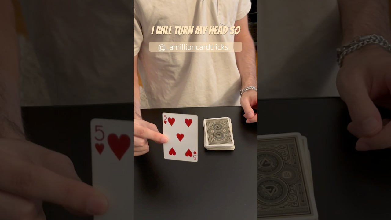 The Lazy Man's Card Trick 😴 - 1 Minute Tutorial #magic #tricks #tutorial