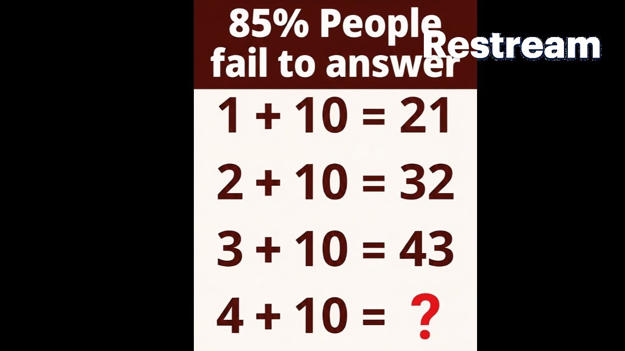 Only Genius Minds Can Solve This!🔥🔥Live Maths Puzzle Game Challenge.