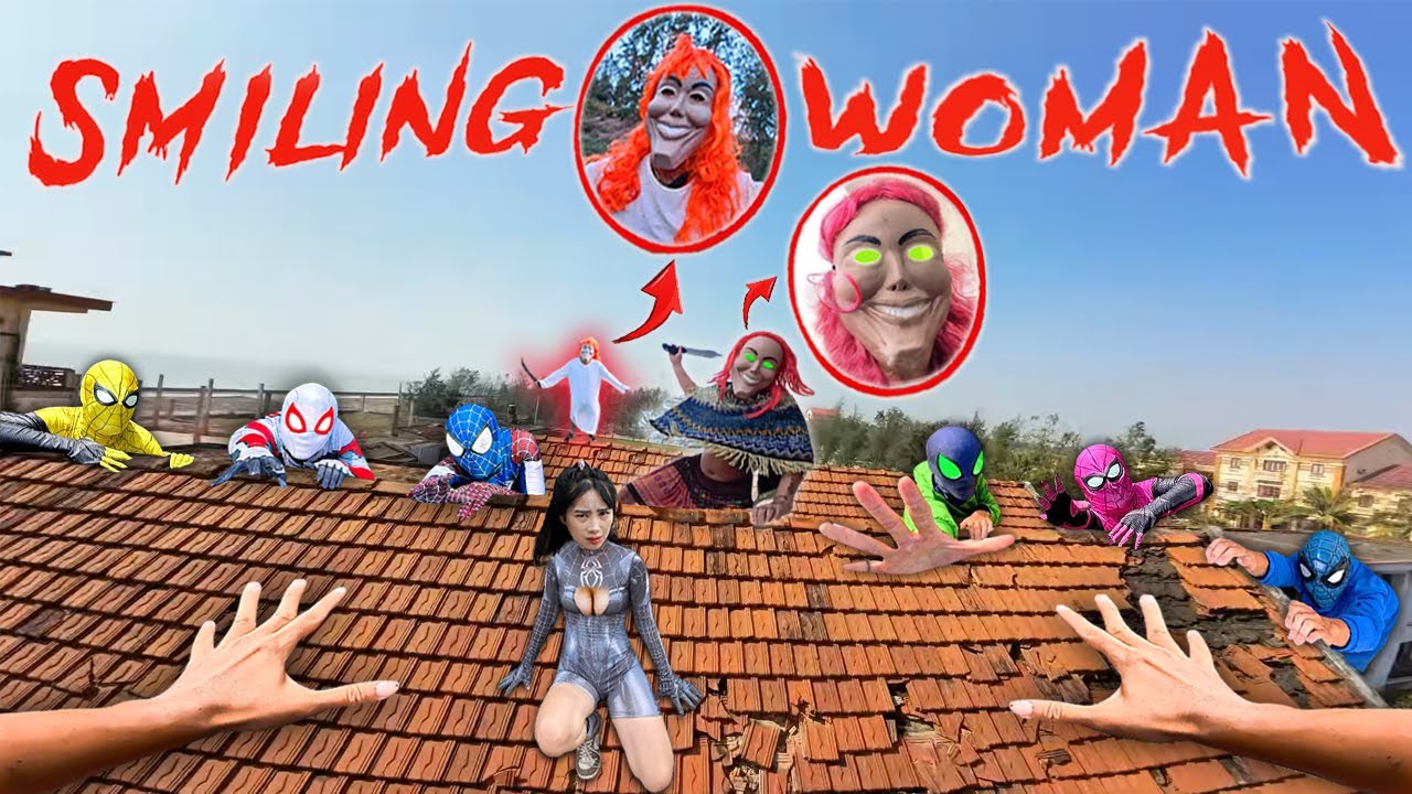 7 SPIDERMAN Vs SMILING WOMAN REAL LIFE ESCAPE 245.0 (Horror Parkour Pov Short) | Epic POV