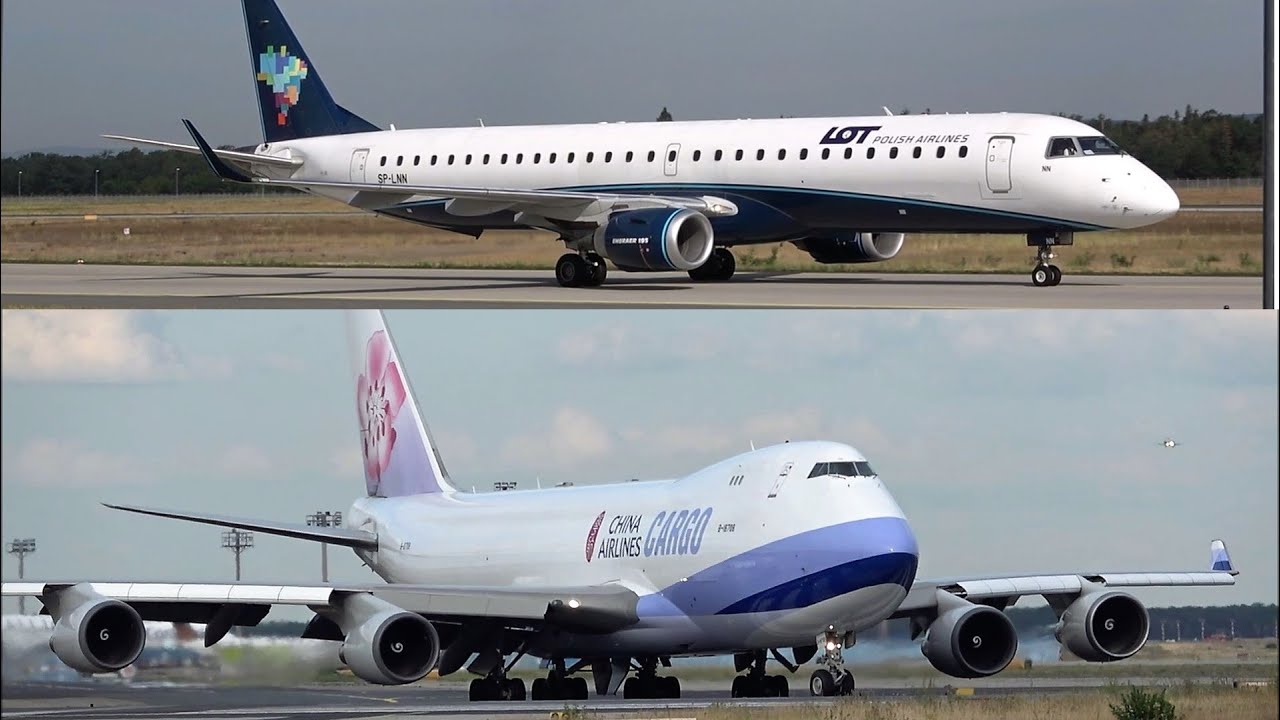 FRANKFURT Airport Planespotting 2019 with 23 different types of Airplanes
