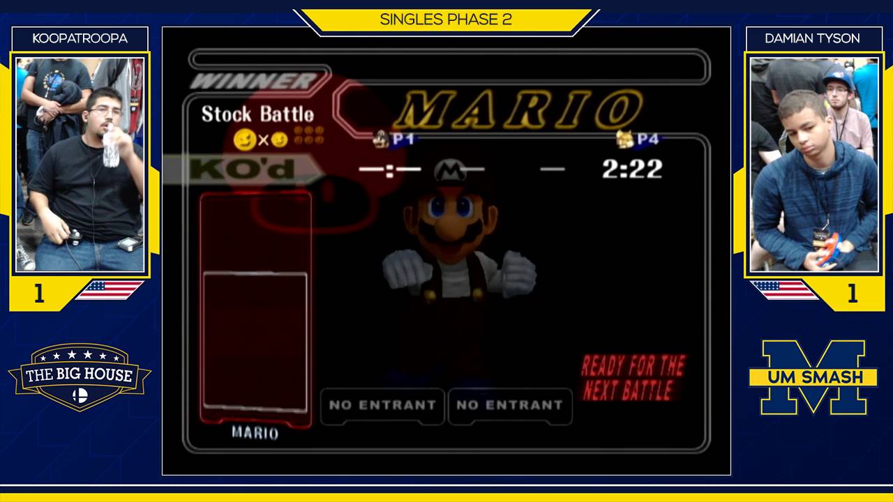 TBH6 SSBM - KoopaTroopa (Mario) vs Damian Tyson (Fox) - Smash Melee
